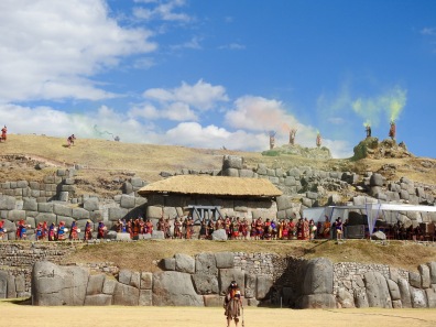 Into Raymi, celebrating winter solstice, in Saqsaywaman